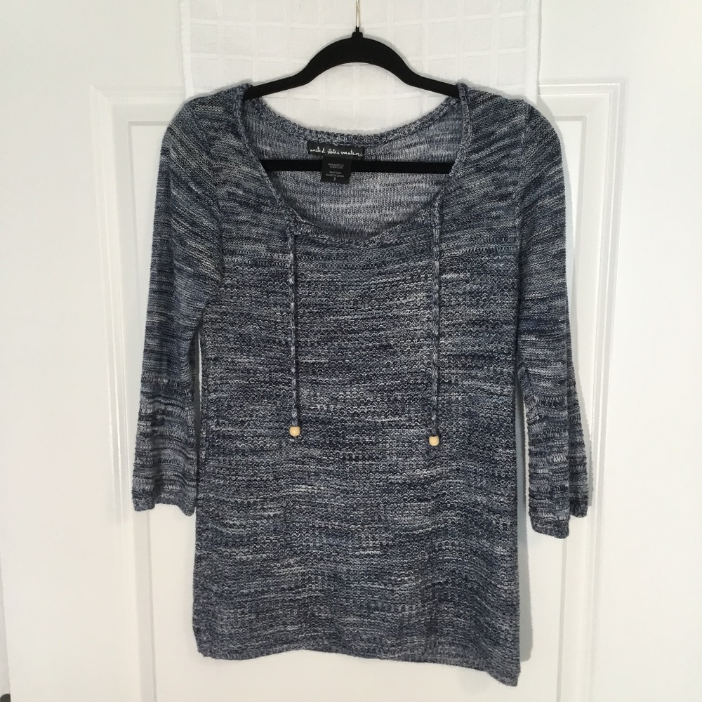 United States Sweaters Ladies Pullover Lightweight V- Neck Sweater Blue Size S